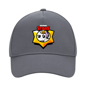 Brawl Stars Kit, Ultimate Adult Hat Grey, (100% COTTON DRILL, ADULT, UNISEX, ONE SIZE)