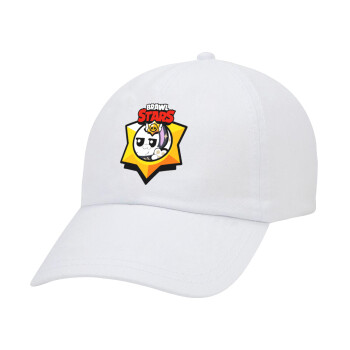 Brawl Stars Kit, Καπέλο Ενηλίκων Baseball Λευκό 5-φύλλο (POLYESTER, ΕΝΗΛΙΚΩΝ, UNISEX, ONE SIZE)