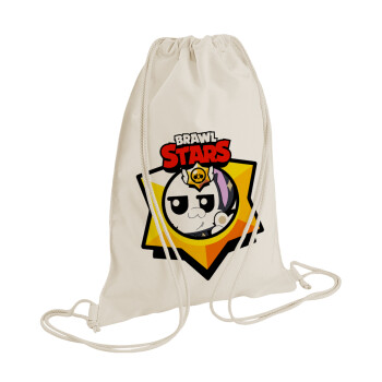 Brawl Stars Kit, Backpack bag GYMBAG natural (28x40cm)