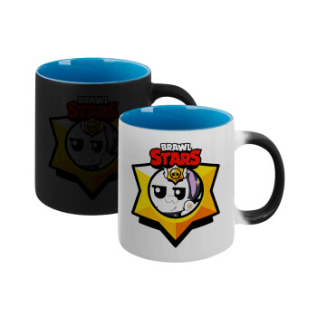 Brawl Stars Kit, Κούπα Μαγική εσωτερικό μπλε, κεραμική 330ml που αλλάζει χρώμα με το ζεστό ρόφημα (1 τεμάχιο)