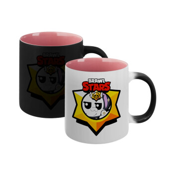 Brawl Stars Kit, Κούπα Μαγική εσωτερικό ΡΟΖ, κεραμική 330ml που αλλάζει χρώμα με το ζεστό ρόφημα