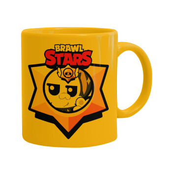 Brawl Stars Kit, Ceramic coffee mug yellow, 330ml (1pcs)