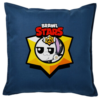 Brawl Stars Kit, Sofa cushion Blue 50x50cm includes filling