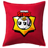 Sofa cushion RED 50x50cm includes filling