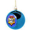 Blue Christmas tree ball ornament 8cm