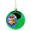 Green Christmas tree ornament ball 8cm