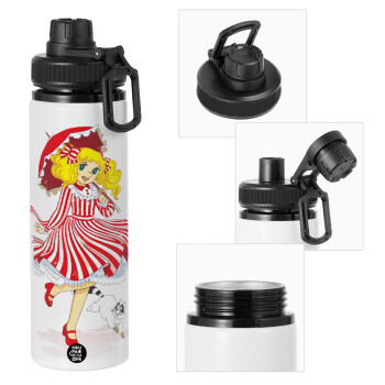 Candy, Metal water bottle with safety cap, aluminum 850ml