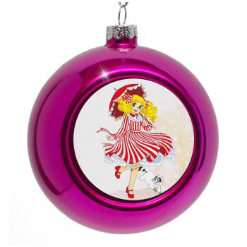 Candy, Purple Christmas tree ornament bauble 8cm