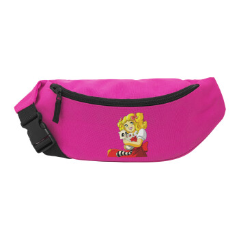 Candy, Unisex waist bag (banana) in PINK color with 2 pockets