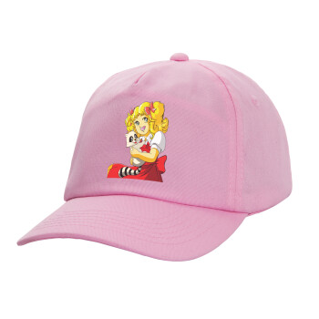 Candy, Casual children's baseball cap, 100% Cotton Twill, PINK (COTTON, CHILDREN'S, ONE SIZE)