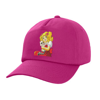 Candy, Children's Baseball Cap, 100% Cotton Twill, Fuchsia (COTTON, CHILDREN'S, UNISEX, ONE SIZE)