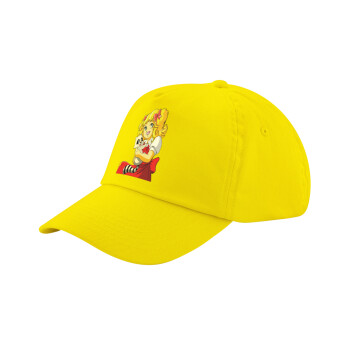 Candy, Child's Baseball Cap, 100% Cotton Twill, Yellow (COTTON, CHILD, UNISEX, ONE SIZE)