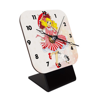 Candy, Quartz Wooden table clock with hands (10cm)