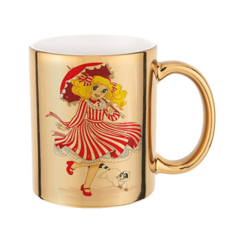 Candy, Mug ceramic, gold mirror, 330ml