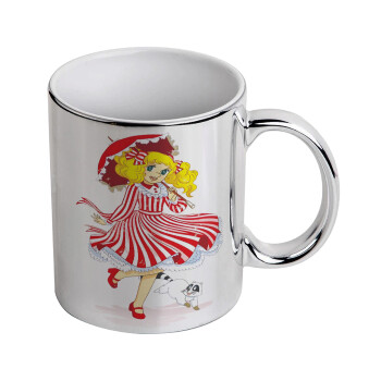 Candy, Mug ceramic, silver mirror, 330ml