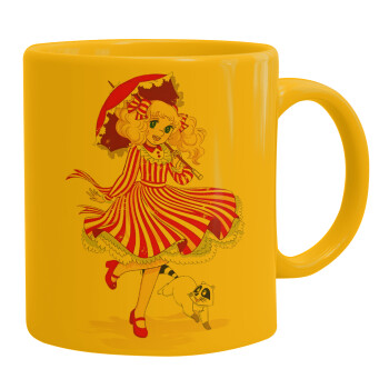 Candy, Ceramic coffee mug yellow, 330ml