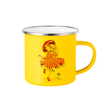 Candy, Yellow Enamel Metallic Cup 360ml