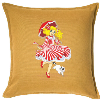 Candy, Sofa cushion YELLOW 50x50cm includes filling