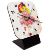 Quartz Wooden table clock with hands (10cm)