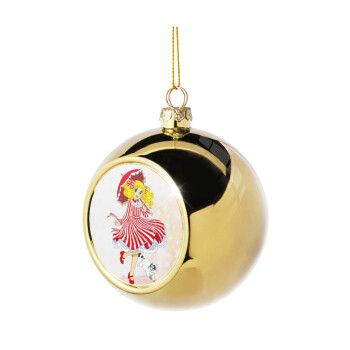 Candy, Golden Christmas tree ball ornament 8cm