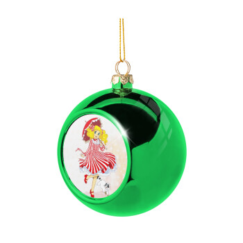 Candy, Green Christmas tree ornament ball 8cm