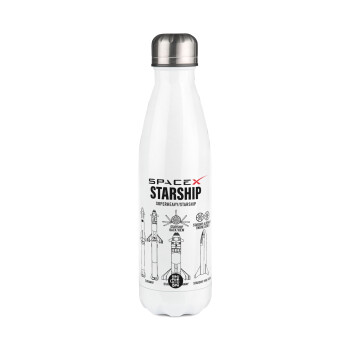 Space X, Metal mug thermos White (Stainless steel), double wall, 500ml