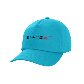 Space X, Children's Baseball Cap, 100% Cotton Twill, Blue (COTTON, CHILDREN, UNISEX, ONE SIZE)