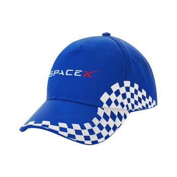 Space X, Adult Ultimate BLUE RACING Cap, (100% COTTON DRILL, ADULT, UNISEX, ONE SIZE)