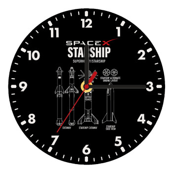 Space X, Wooden wall clock (20cm)