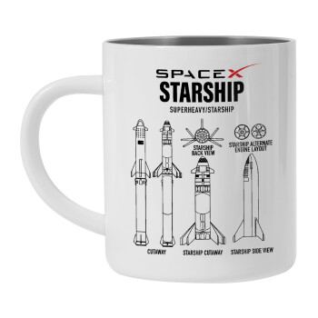 Space X, Mug Stainless steel double wall 450ml