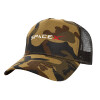 Adult Structured Trucker Hat, with Mesh, (Camouflage) Army (100% COTTON, ADULT, UNISEX, ONE SIZE)