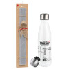 Easter candle, metallic white thermos bottle (500ml) & aromatic flat candle (30cm) (GRAY)