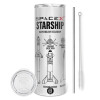 Eco friendly stainless steel tumbler 600ml, with metal straw & cleaning brush