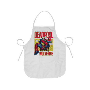 Superhero Deadpool Wolverine, Chef Apron Short Full Length Adult (63x75cm)