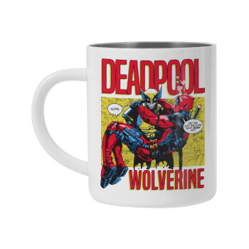 Superhero Deadpool Wolverine, Mug Stainless steel double wall 300ml