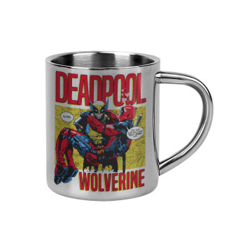 Superhero Deadpool Wolverine, Mug Stainless steel double wall 300ml