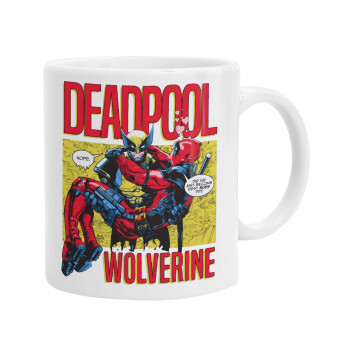 Superhero Deadpool Wolverine, Ceramic coffee mug, 330ml (1pcs)