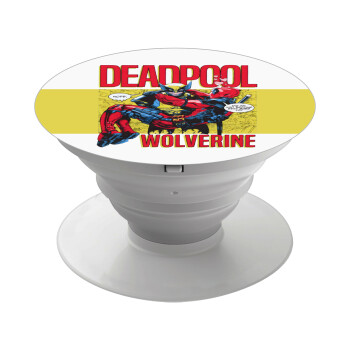 Superhero Deadpool Wolverine, Phone Holders Stand  White Hand-held Mobile Phone Holder