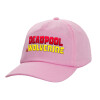 Adult Baseball Cap, 100% Cotton, PINK (COTTON, ADULT, UNISEX, ONE SIZE)