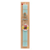 Easter Set, wooden keychain & aromatic flat Easter candle (30cm) (TURQUOISE)