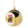 Golden Christmas tree ball ornament 8cm