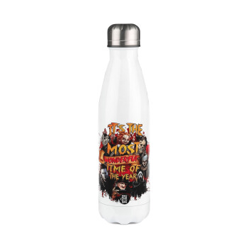 Halloween it's most wonderful time of the year, Metal mug thermos White (Stainless steel), double wall, 500ml