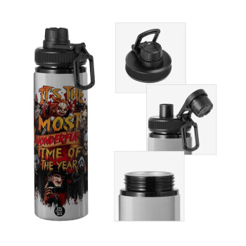 Halloween it's most wonderful time of the year, Metallic water bottle with safety cap, 850ml aluminum