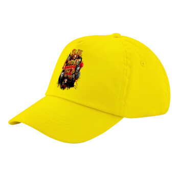 Halloween it's most wonderful time of the year, Child's Baseball Cap, 100% Cotton Twill, Yellow (COTTON, CHILD, UNISEX, ONE SIZE)