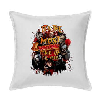 Halloween it's most wonderful time of the year, Sofa cushion White 50x50cm includes filling