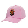 Casual children's baseball cap, 100% Cotton Twill, PINK (COTTON, CHILDREN'S, ONE SIZE)