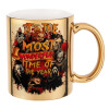 Mug ceramic, gold mirror, 330ml