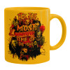 Ceramic coffee mug yellow, 330ml (1pcs)