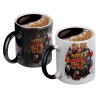 Color changing magic Mug, ceramic, 330ml when adding hot liquid inside, the black colour desappears (1 pcs)