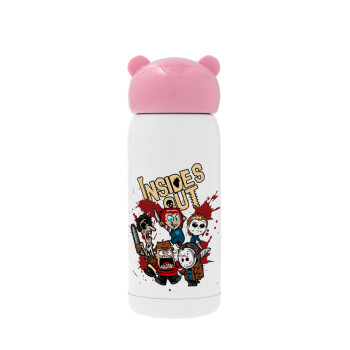 Halloween Inside out, Pink stainless steel thermal flask, 320ml